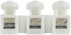 Клемник АСКО-УКРЕМ CMK-823 для кабелю 1,5 мм², 3 контакти, білий, 100 шт., фото 2