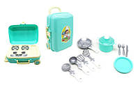 Кухня детская в чемодане 121 - ORION варочная поверхность посуда 1 вид цвет игрушки для девочек