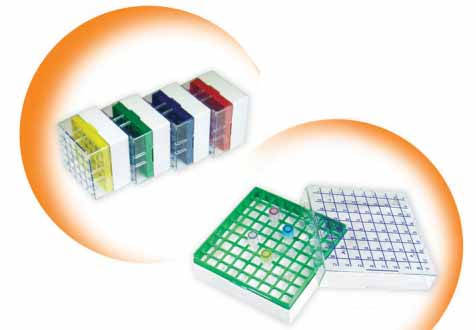 Кріоштатив із кришкою для кріопробирок, 81 місце, фото 1