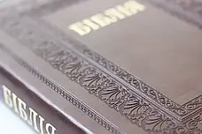 Укр. Біблія великого формату Огієнко (коричнева, пелюстки, шкірзам, блискавка, індекси, золото, 17х24), фото 6