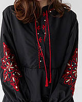 Черное платья вышиванка.Размеры 42,44,46.