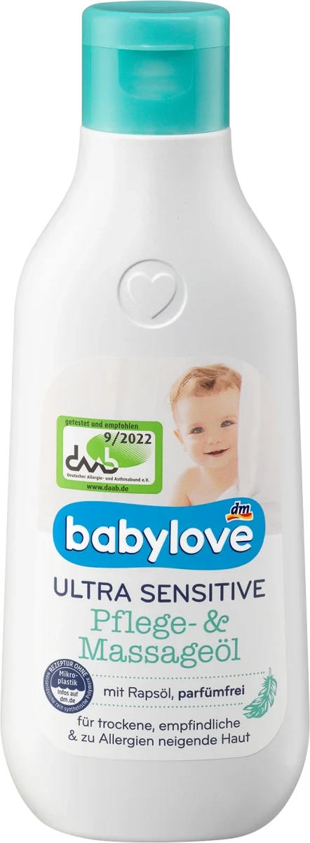 Дитяче масло для тіла Babylove Massageöl & Pflege Ultra Sensitive, 250 мл