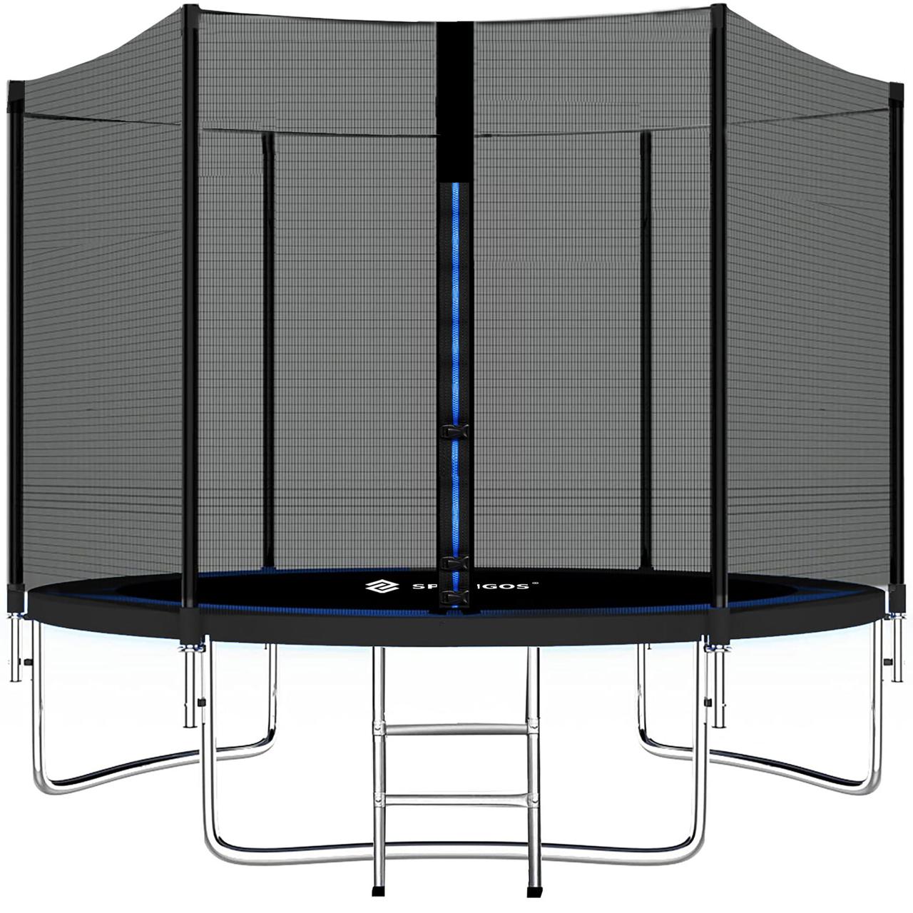 Батут із зовнішньою сіткою Springos 8FT 245 см TP0001 Black, фото 1