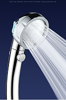 Водозберігаюча Лійка для душу ванної Silver Масажна 3-режимна душова насадка з відключенням води