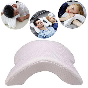Ортопедична вигнута подушка з ефектом пам'яті (35*30*13 см) Nap pillow NJ-137 / Подушка для шиї