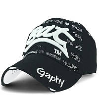 Бейсболка Bat чорна з білою вищевкою.