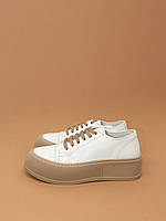 Жіночі кросівки кеди шкіряні білі демісезонні 36-40 кроссовки кеды женские кожаные NEMCA