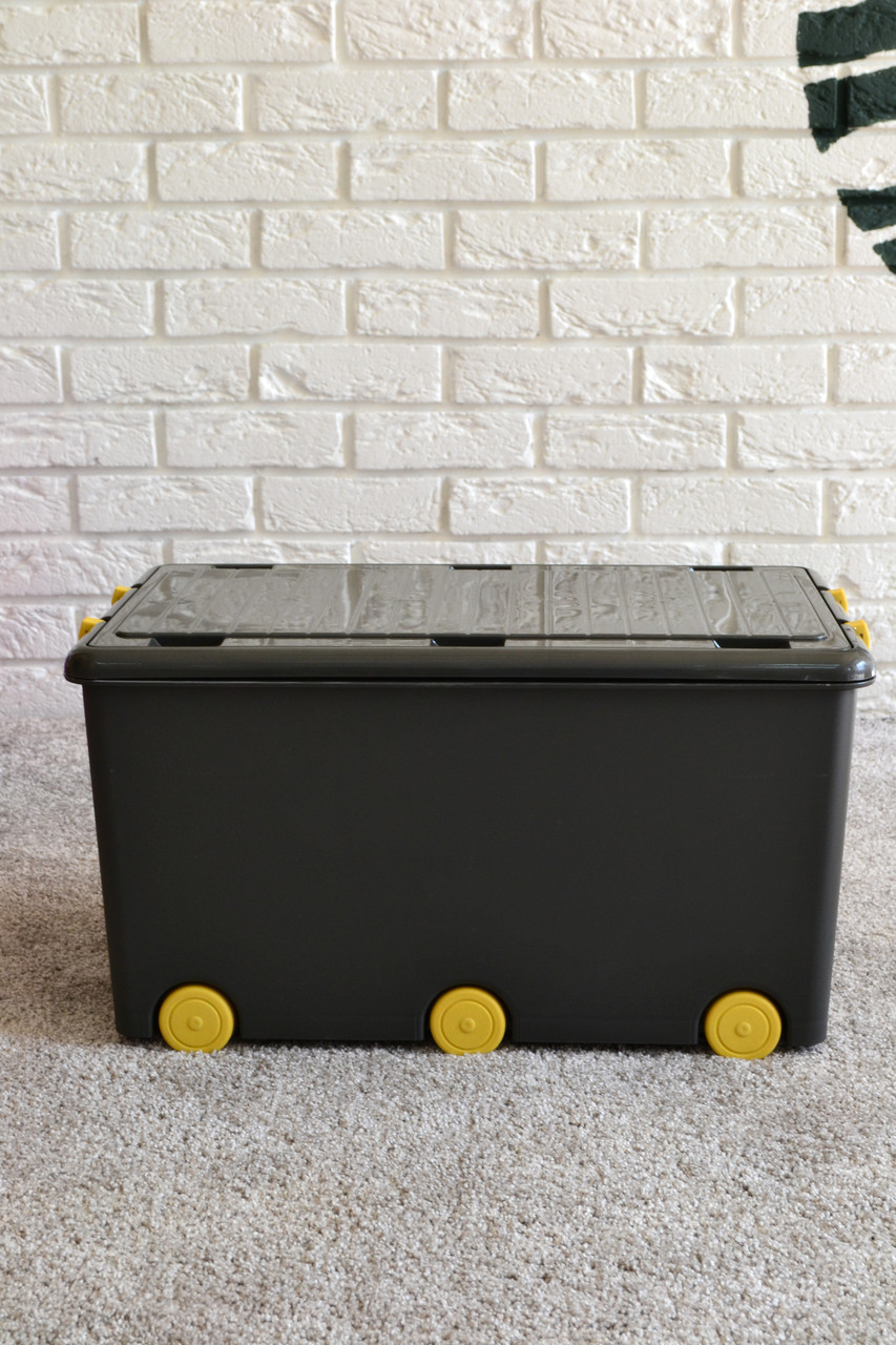 Ящик контейнер для іграшок Тега Tega Чорно-золотий, фото 1