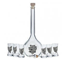 Набір для горілки, графін та чарки 6 шт Artina Виноград, h-33 см, h-8 см, 500мл, 40 мл(15151a)