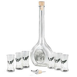 Набір для горілки, графін та чарки 6 шт Artina Рибак (h-33 см, h-8 см, 500мл, 40 мл)