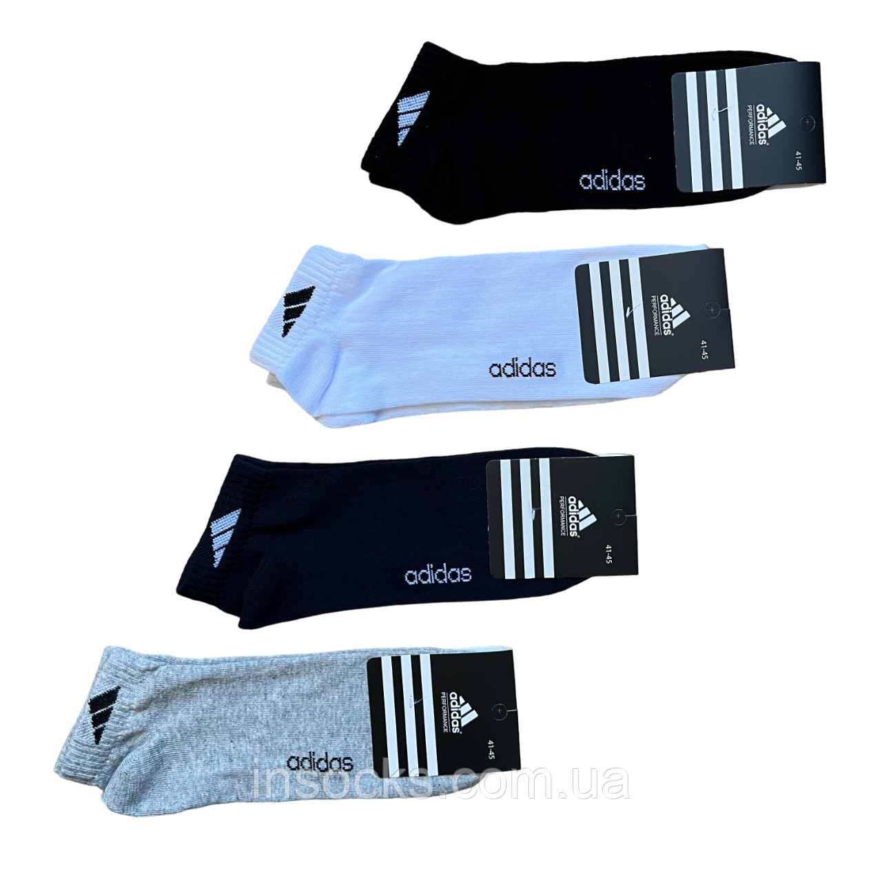 Шкарпетки чоловічі "Adidas". 41-45р. Асорті. Короткі, хб, демісезонні.