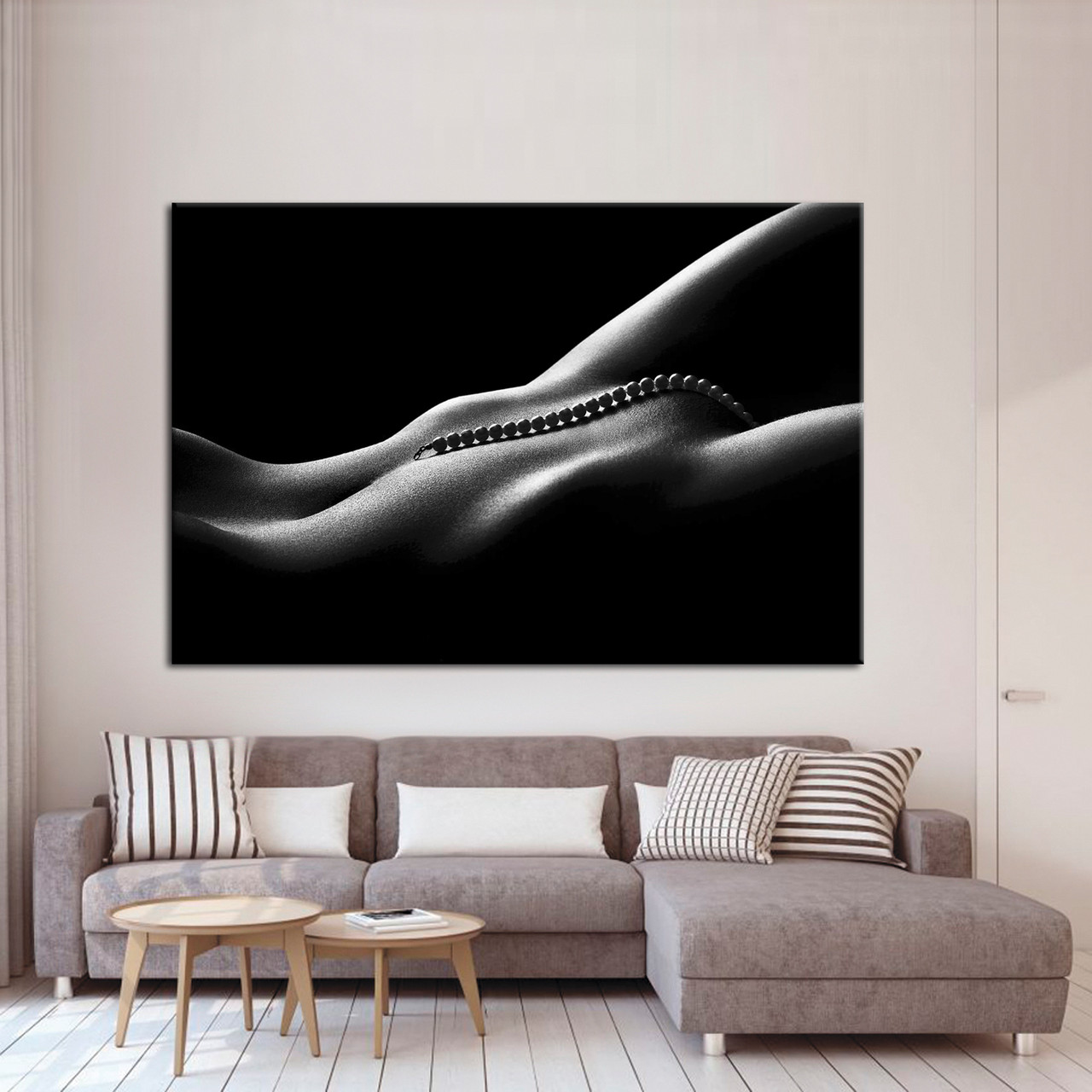 Сексуальна модульна картина Силует оголеної дівчини, фото 1