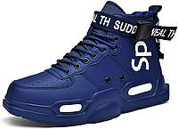 40 EU Blau 1 FUSHITON Мужские кроссовки Модные высокие кроссовки Freestyle Hi-Top Повседневная спортивная