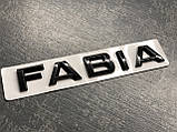 Автологотип шильдик напис Fabia 3 black edition на кришку багажника, фото 2