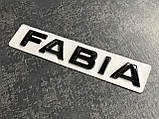 Автологотип шильдик напис Fabia 3 black edition на кришку багажника, фото 3