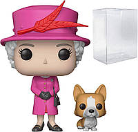 POP Королевская семья - королева Елизавета II с корги Funko Pop! Виниловая фигурка (в комплекте с защитны