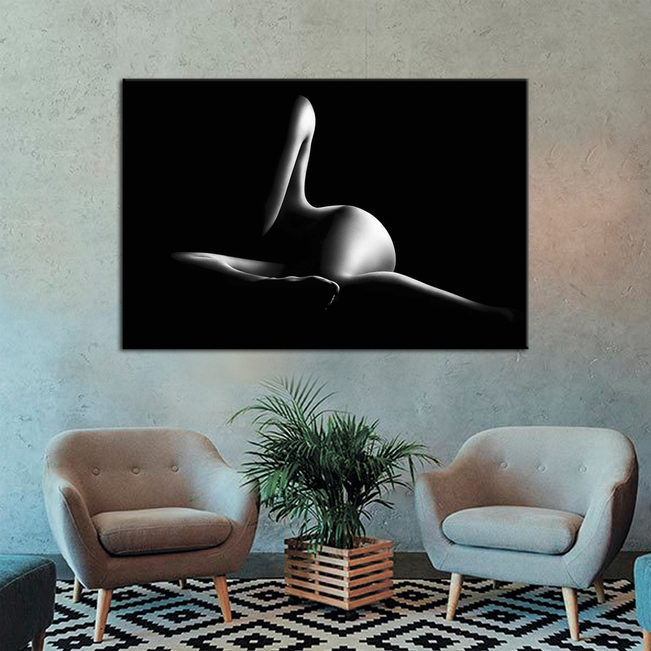 Сучасна модульна картина Силует жінки, фото 1