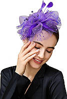 Purple BABEYOND Fascinator Шапки для жінок Tea Party Hat Kentucky Fascinators Пов'язка Дербі Шапки Весіль