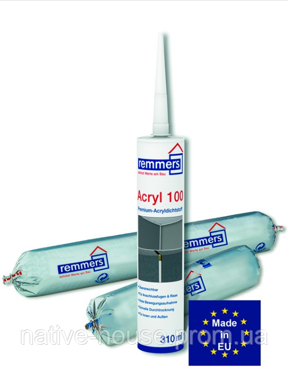 Акриловый герметик для дерева Remmers Acryl 100 (Коричневая охра) для герметизации швов в деревянном доме - фото 1 - id-p1800494426