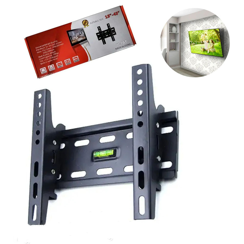 Кронштейн для ТВ 15-43" V20T до 25 кг / Кріплення для телевізора / Кронштейн для телевізора, фото 1