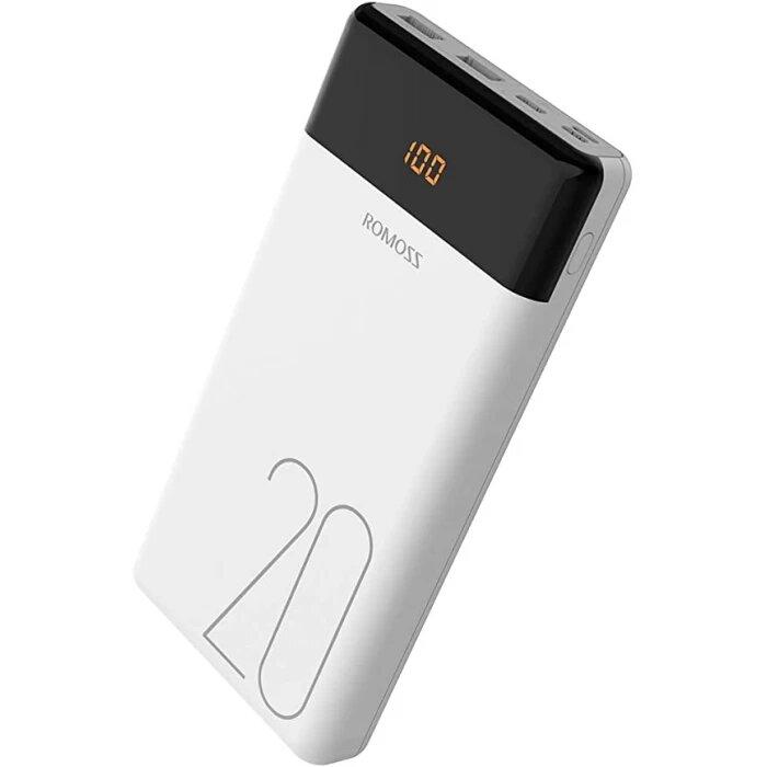 Power Bank Romoss LT20 20000 mAh з екраном (White) | Портативний зарядний пристрій