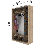 Шафа-купе (1000-1800*600*2400) дсп/дзеркало, фото 8