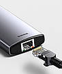 USB-Хаб Baseus Metal Gleam Series 6 в 1 Type-C на 3xUSB + Type-C PD + HDMI + RJ45 Сірий (CAHUB-CW0G), фото 8