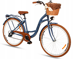 Велосипед Goetze Mood 28" темно-синій 7 передач + фара і кошика в Подарунок