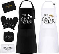 MASGALACC Mr & Mrs Aprons Подарочный набор для пары - Годовщина свадьбы для пары, Подарки на помолвку для