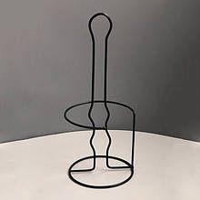 Тримач для паперових рушників чорний метал Woody