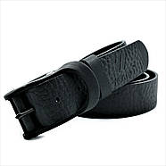 Шкіряний ремінь Weatro 3,8 х 115-120 см Чорний m-kozh38-wtrua-0055, фото 2