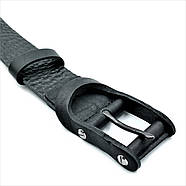 Шкіряний ремінь Weatro 3,8 х 115-120 см Чорний m-kozh38-wtrua-0055, фото 3