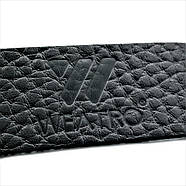 Шкіряний ремінь Weatro 3,8 х 115-120 см Чорний m-kozh38-wtrua-0055, фото 6