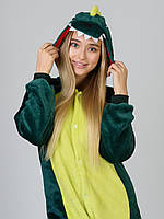 Кігурумі Дракон зелений S Дракоша Динозавр піжами костюм кігурумі для дорослих дівчат хлопців кігуру дитячі kigurumi кегуруми