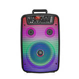 Потужна та стильна портативна Bluetooth колонка OTY-808 з діаметром динаміка 8" і пультом керування, фото 4