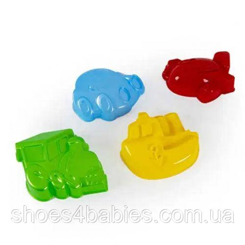 Набір пластикових пасочок "Транспорт", 4 шт.