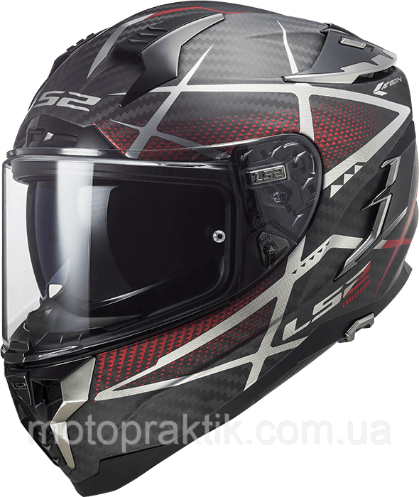 LS2 FF327 Challenger CT2 Konic Matt Red, XS Мотошолом інтеграл з окулярами