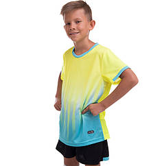 Форма футбольна дитяча Zelart Lingo 3202B розмір 3XS зріст 125-135 см Yellow-Blue-Black