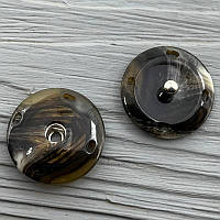 Кнопка пришивная 21 мм перламутр чёрный