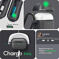 Протиударний чохол з ремінцем і карабіном Spigen CYRILL для навушників AirPods Pro 2, фото 9