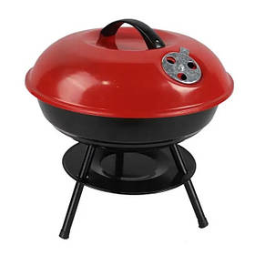 Розкладний вугільний гриль RIAS GR-147 для барбекю 14 дюймів Black-Red (3_01611)