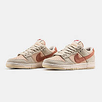 Жіночі Кросівки Nike SB Dunk Low Terry Swoosh Beige / Найк СБ Данк Террі Свуш Низькі Бежеві, фото 4