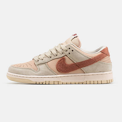 Жіночі Кросівки Nike SB Dunk Low Terry Swoosh Beige / Найк СБ Данк Террі Свуш Низькі Бежеві, фото 1