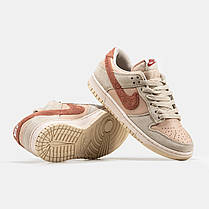 Жіночі Кросівки Nike SB Dunk Low Terry Swoosh Beige / Найк СБ Данк Террі Свуш Низькі Бежеві, фото 6