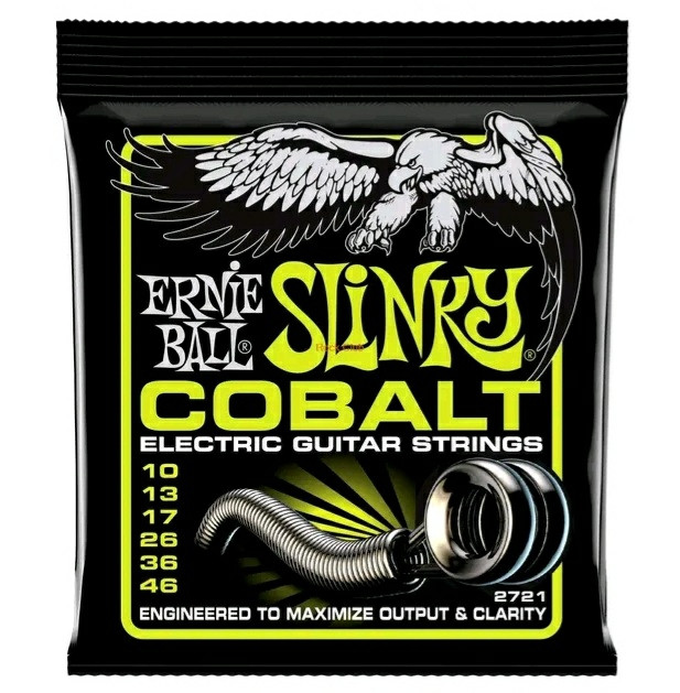 Струни для електрогітари гітари Ernie Ball Slinky COBALT 10-46