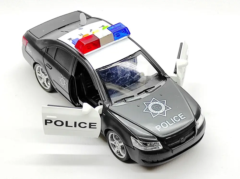 Машинка Yi Wu Jiayu «Поліція» чорна, музична (24 см) wy560b, фото 1