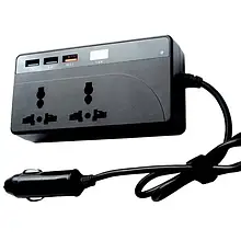 Інвертор напруги Konfulon CZ-01 200W(24В)+100W(12В), 2 універсальні розетки+3 USB
