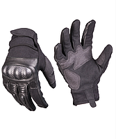 Перчатки тактические Mil-Tec Кожаные комфортные с защитой M Черные
