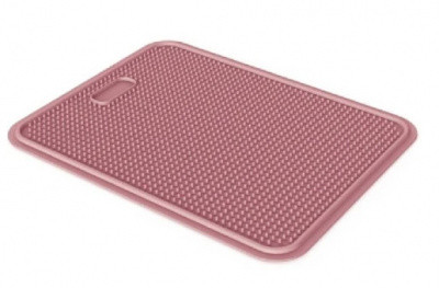 Пластиковий килимок Georplast Lago для котячого туалету, 45×35 см рожевий