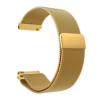 Браслет миланский для часов на магнитной застежке, 18, 20, 22 мм ширина. Улучшенный. Золото цвет.